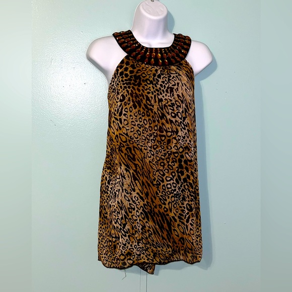 Ultra Pink Blouse Sleeveless Liner Animal Print Size Large - Picture 1 of 16